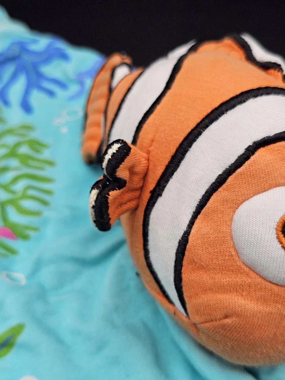 Little Sleepies Disney Nemo Little Fin Clown Fish Lovey Plush Blankie Cotton